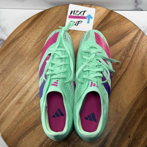 Men's size 7.5-Adidas Sprintstar GV9067 Track Spikes Shoes Celadon-Turquoise NEW - Picture 7 of 9